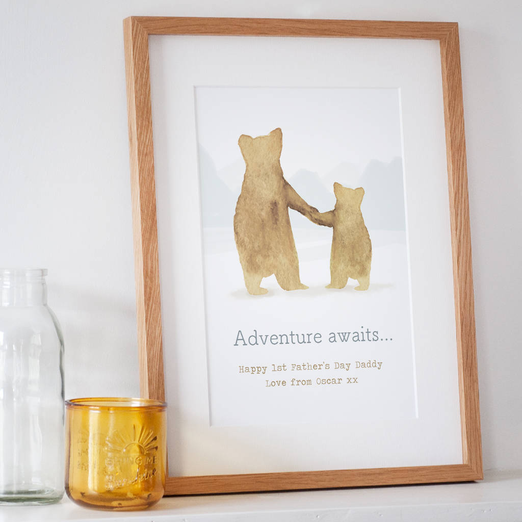 'Father And Child' Bear Print Gift By The Drifting Bear Co