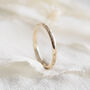 Star Engraved Rounded Ring Band In Solid Gold, thumbnail 1 of 10