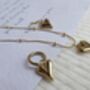 Chunky Gold Heart Jewelry Set In Personalised Pouch, thumbnail 5 of 8