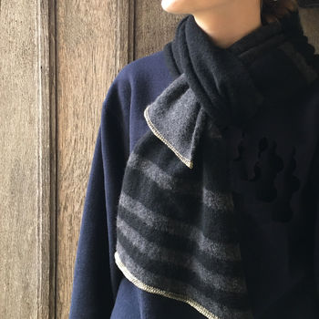 Pure Cashmere Striped Scarf, 7 of 9