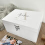 Personalised Initial Baby White Keepsake Box Three Sizes, thumbnail 7 of 11