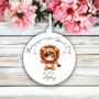 Personalised Cute Child Lion Hearts Decoration Gift, thumbnail 1 of 2