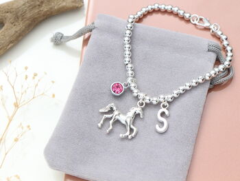 Personalised Horse Charm Bracelet Horse Lover Gift, 6 of 10
