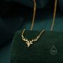 Sterling Silver Stag Deer Necklace, thumbnail 4 of 11