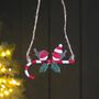 Robins On A Candy Cane Hanging Christmas Decoration, thumbnail 1 of 2