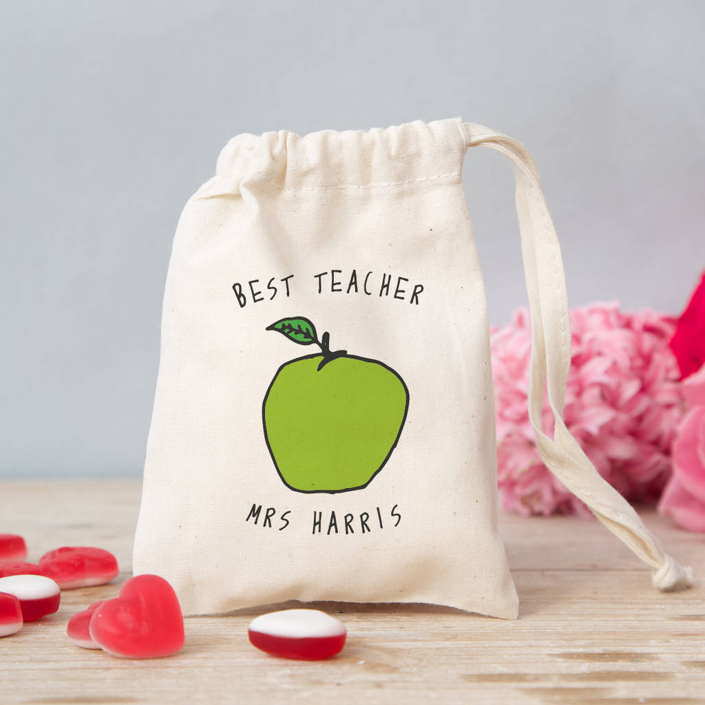 Personalised Apple For Teacher Bag With Sweets By So Close