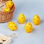 G Decor Set Of Six Easter Egg Candles Yellow, thumbnail 3 of 7