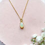October Birthstone Genuine Fire Opal Necklace, thumbnail 7 of 10