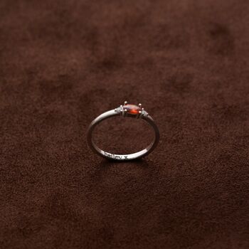 Ruby Red Birthstone Ring, Customisable Rings, Engraved Jewellery, 3 of 10