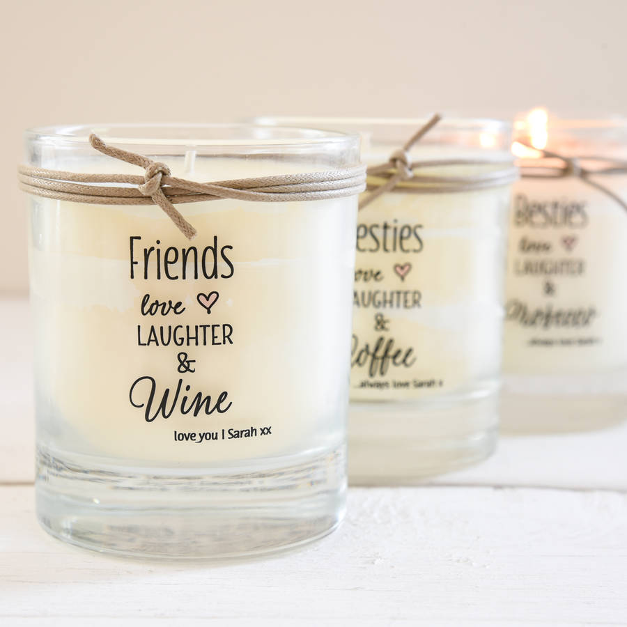 Personalised Best Friend Scented Candle By A Touch Of Verse