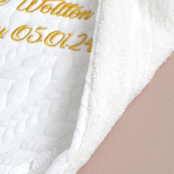 Cable Knit Personalised Christening Blanket, 4 of 10