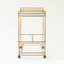 Handmade Bar Cart Trolley With Wine Rack Incorporated, thumbnail 4 of 5