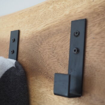 Natural Wood Coat Hooks Two Sizes, 5 of 5