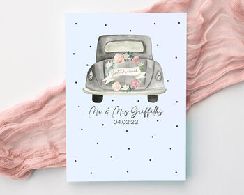 Personalised Wedding Car Card, 2 of 5