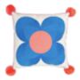 Embroidered Pom Pom Flower Cushion, thumbnail 4 of 4