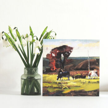 Blackmore Vales Cows Greetings Card, 4 of 7