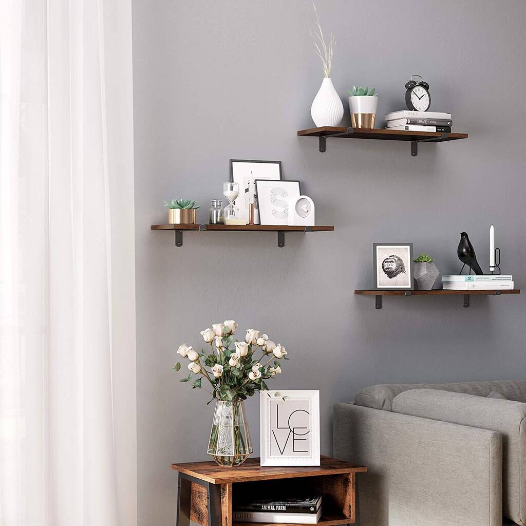 Set Of Two Wall Floating Shelves By Momentum | notonthehighstreet.com