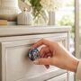 Indigo Petal Heritage Ceramic Cabinet Knob, thumbnail 2 of 7