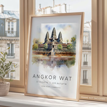 Cambodia Angkor Wat Travel Destination Poster, 2 of 7