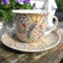 Large Cup And Saucer In William Morris Flora Design, thumbnail 1 of 8
