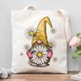 Luxury Gnome Daisy Tote Bag, thumbnail 1 of 2