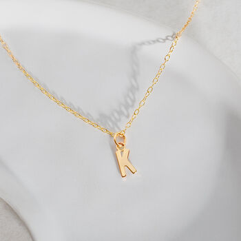 Vermeil Gold Initial Necklace, 3 of 10