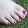 Pure Silver Blue Bohemian Indian Bichiya Slim Toe Ring, thumbnail 1 of 7