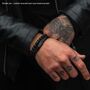 Men's 8mm Onyx Bead Bracelet With Black Accent – Bold, Gemstone Jewellery, thumbnail 2 of 8