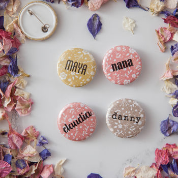 Ditsy Floral Personalised Name Badge, 2 of 12