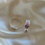 Adjustable Pure Silver Colourful Band Bohemian Toe Ring, thumbnail 2 of 6