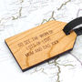 Personalised Wooden Adventure Luggage Tag, thumbnail 2 of 3