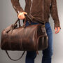 Leather Boot Gym Over Night Bag, thumbnail 5 of 12
