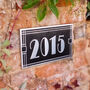 Personalised Linear Art Deco House Address Bespoke Plaque, thumbnail 4 of 4