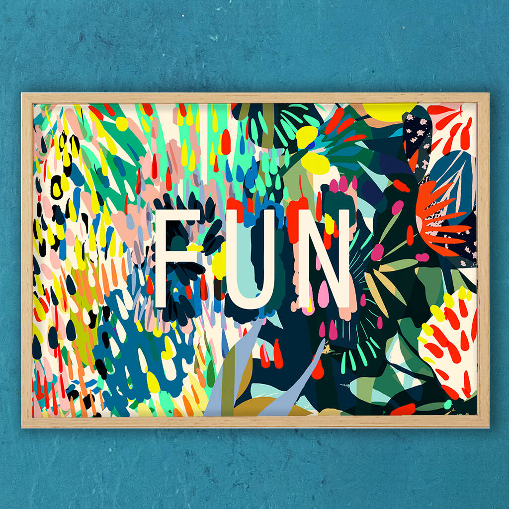 fun typography art print by kitty mccall | notonthehighstreet.com