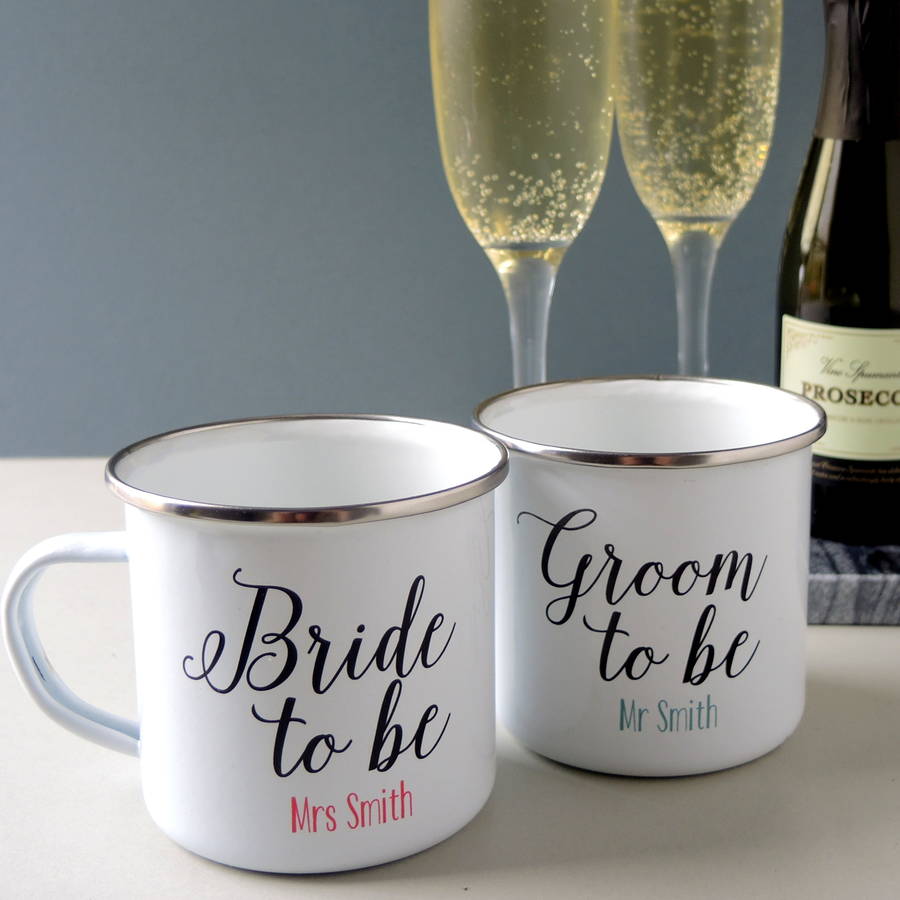 Bride And Groom To Be Pair Of Engagement Mugs, 1 of 5