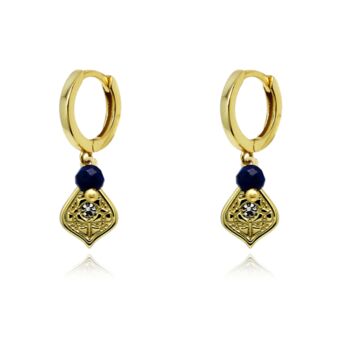 Betty Signature Hoop Gemstone Earring, 2 of 4