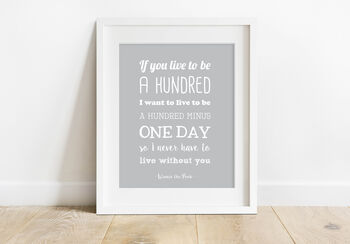 Winnie The Pooh Anniversary Gift Quote Print, 3 of 6