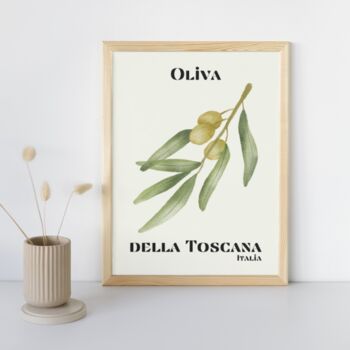 Italian Olive Art Print Poster, Tuscany Italy, Fruit, Hand Drawn, 3 of 3