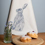 Blue Hare Tea Towel, thumbnail 1 of 2