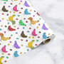 Chickens Wrapping Paper Roll Or Folded, Colourful, thumbnail 3 of 3