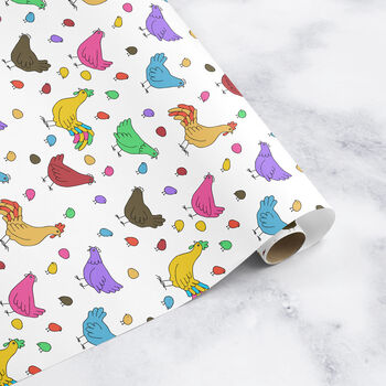 Chickens Wrapping Paper Roll Or Folded, Colourful, 3 of 3
