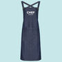 Personalised Chef Cotton Canvas Cross Back Apron, thumbnail 4 of 9