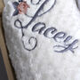 Personalised Initial Embroidered Ivory Baby Blanket, thumbnail 3 of 6
