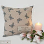 Butterfly Teal Cushion, Personalised New Home Gift, thumbnail 4 of 11