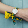 Banana Print Changeable Women Cotton Strap Wrist Watch, thumbnail 1 of 9