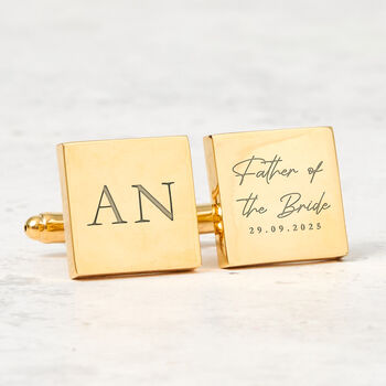Personalised Father Of The Bride Gift Cufflinks, 5 of 7