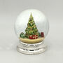 Personalised Christmas Tree Glitter Snow Globe With Sterling Silver Base, thumbnail 2 of 5