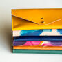 Hand Painted Leather Envelope Purse, thumbnail 4 of 12