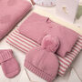 Luxury Baby Girl Dawn And Petal Pink Knitted Gift Box, thumbnail 3 of 9