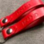 Personalised Red Leather Keyring, thumbnail 8 of 10